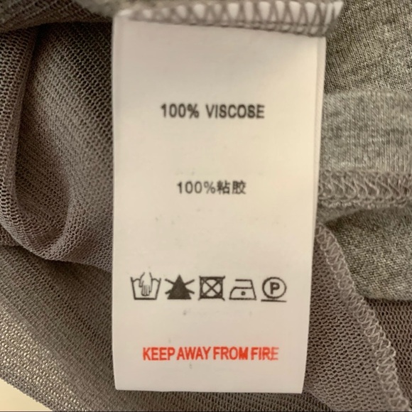 REISS Jersey Knit Shredded Back Grey Dress - Picture 7 of 11